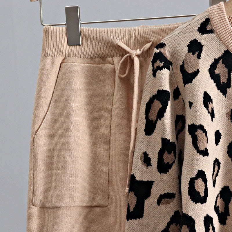 ADDISON LEOPARD KNITTED SET