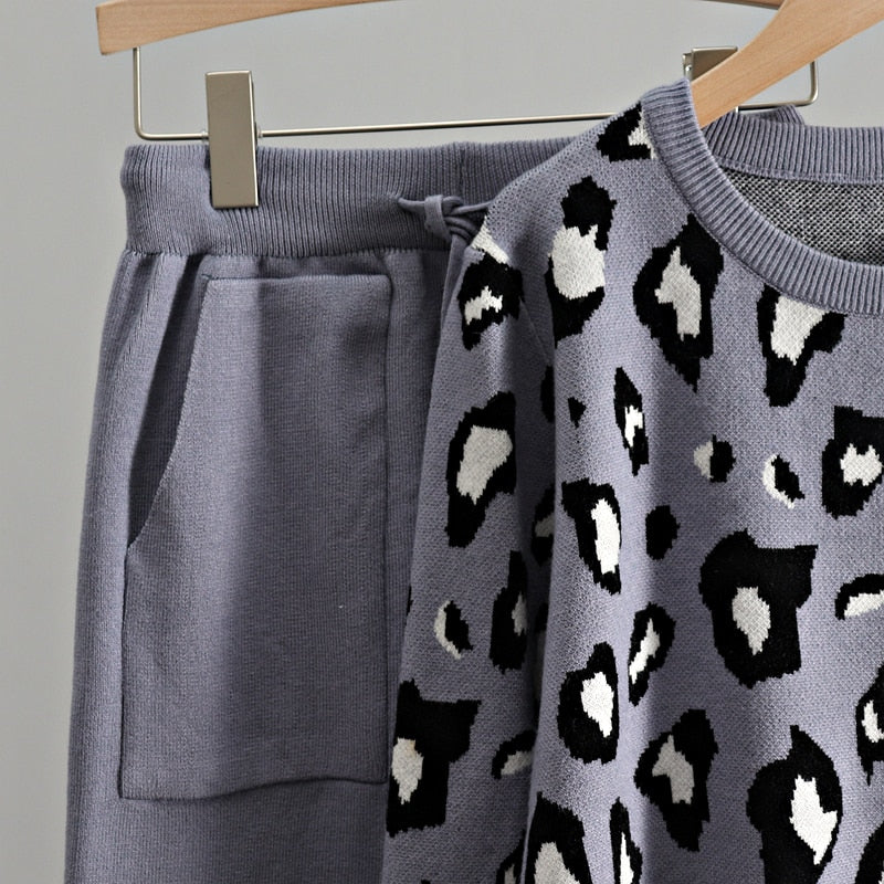 ADDISON LEOPARD KNITTED SET
