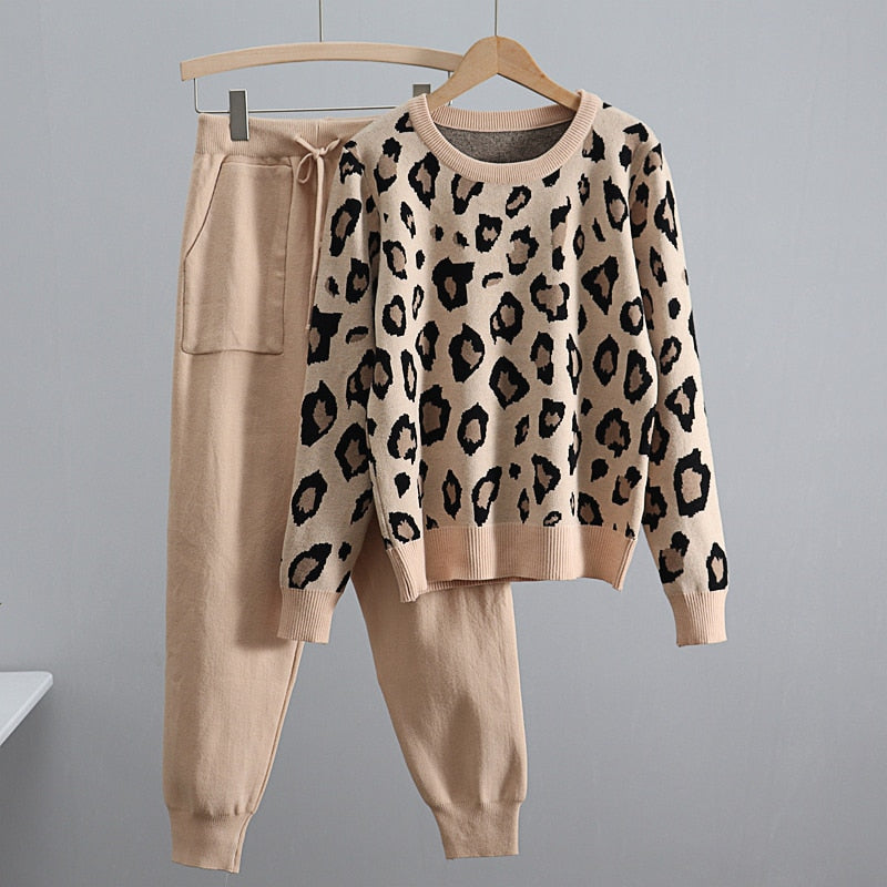 ADDISON LEOPARD KNITTED SET