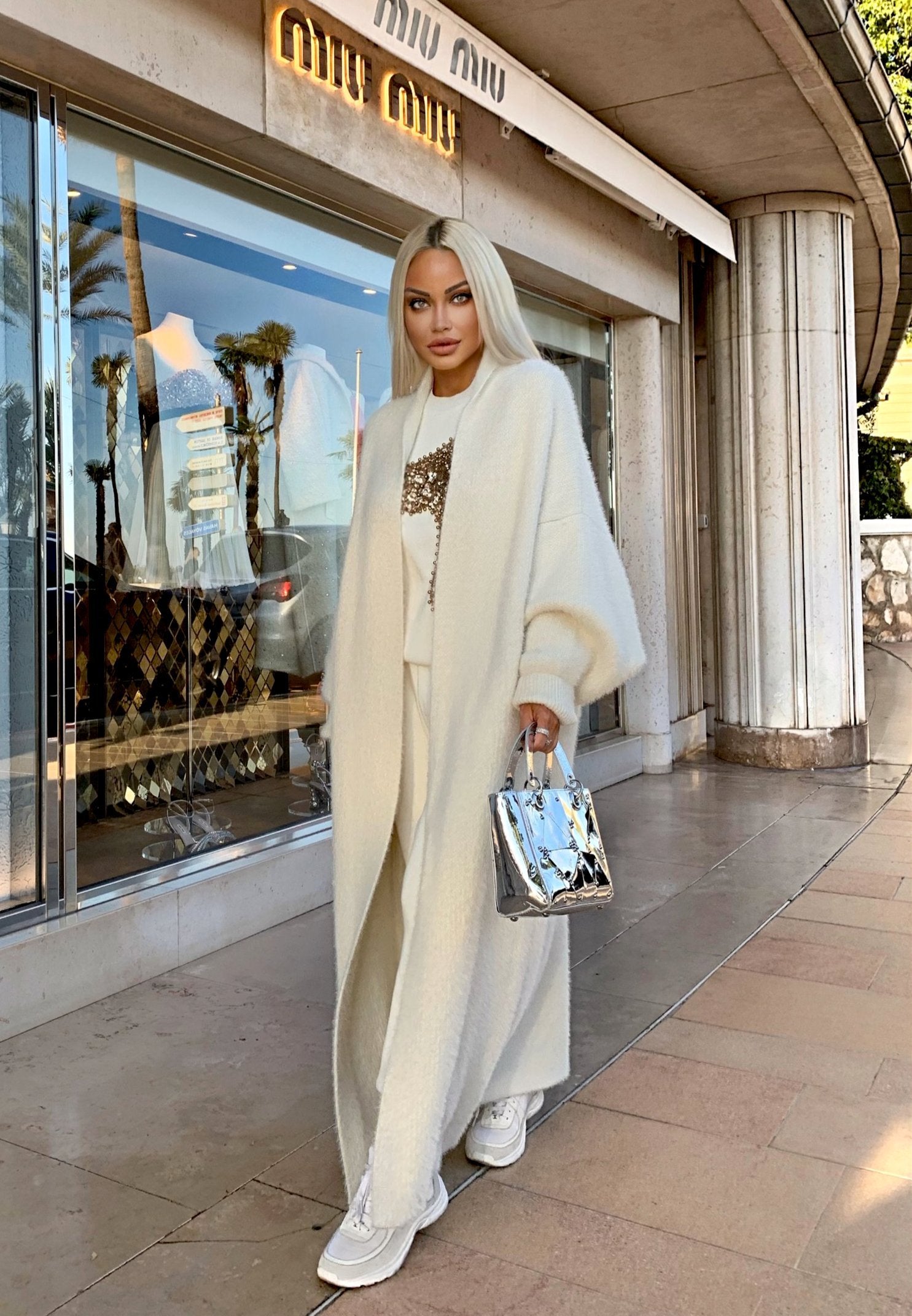 VANESSA FAUX MINK FUR CARDIGAN