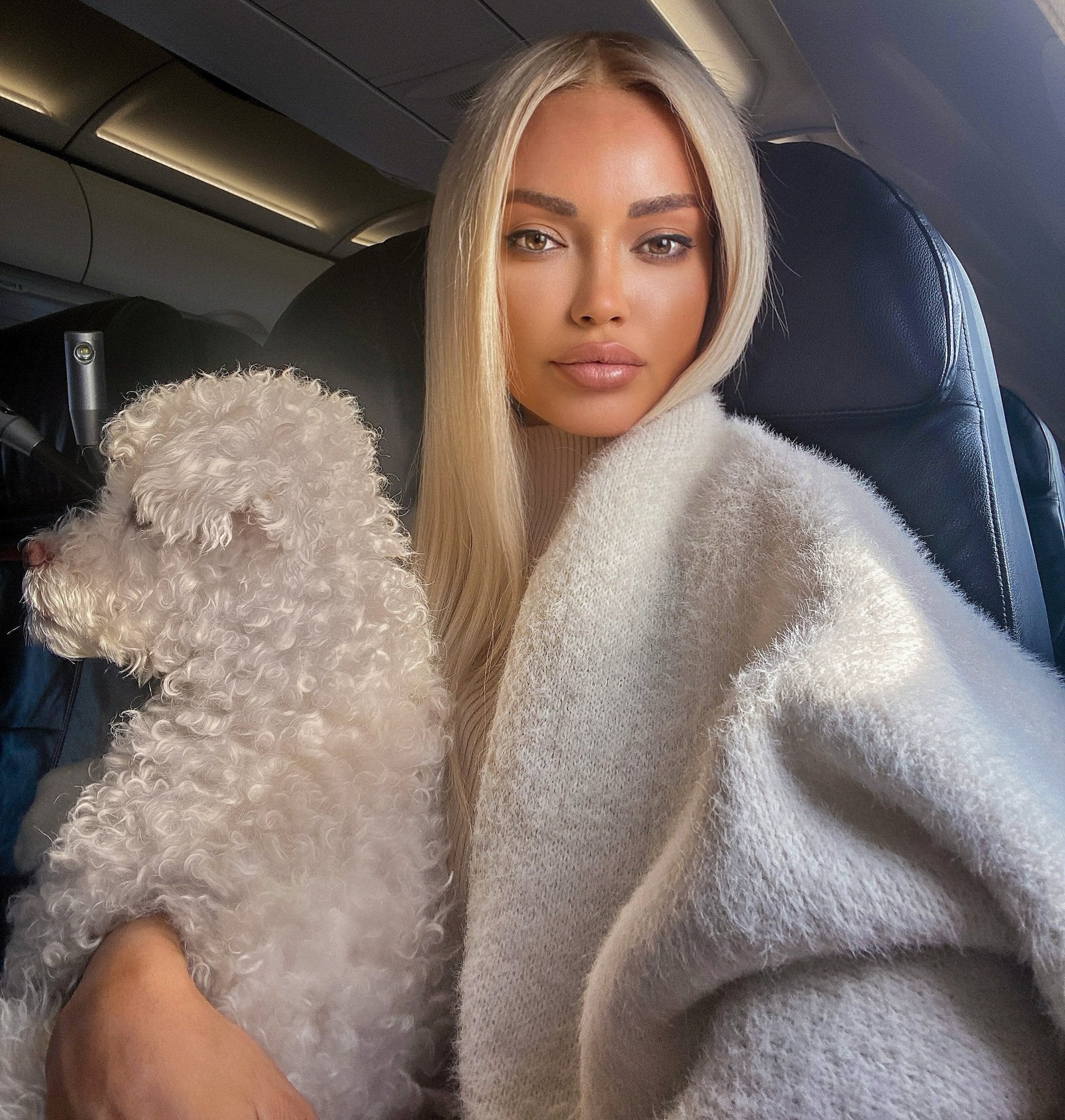 VANESSA FAUX MINK FUR CARDIGAN