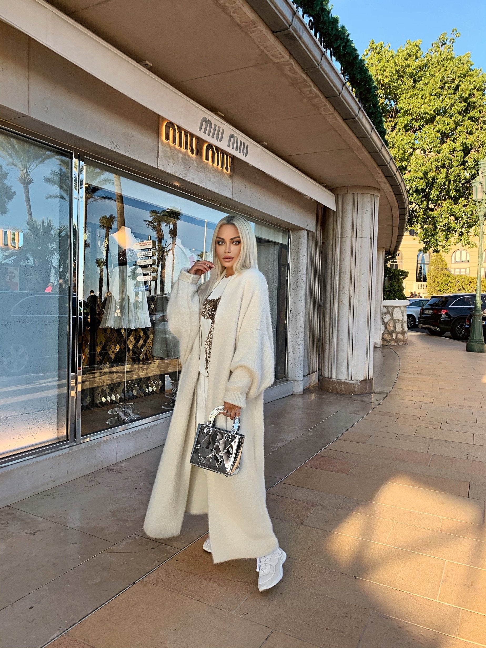 VANESSA FAUX MINK FUR CARDIGAN