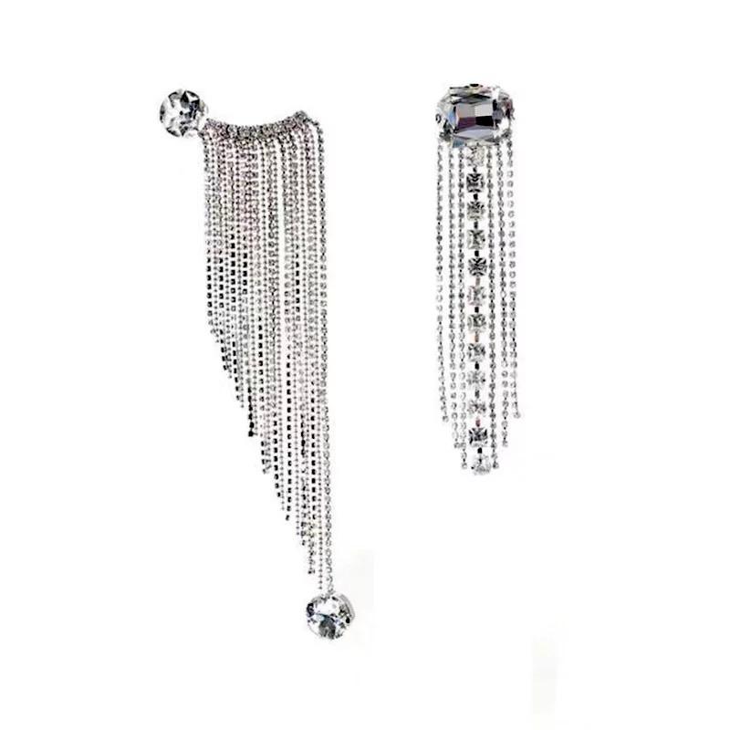 ASYMMETRIC CRYSTAL EARRINGS