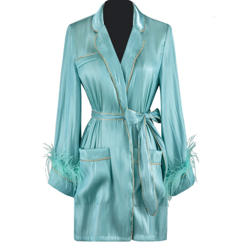 KIARA FEATHER SLEEVE CARDIGAN