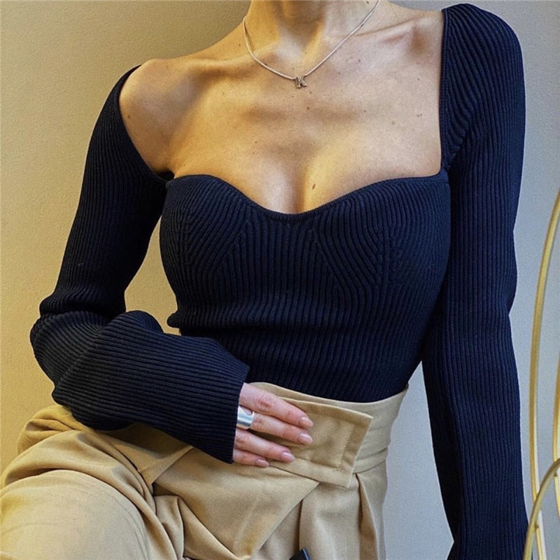 HANNA RIBBED KNIT TOP