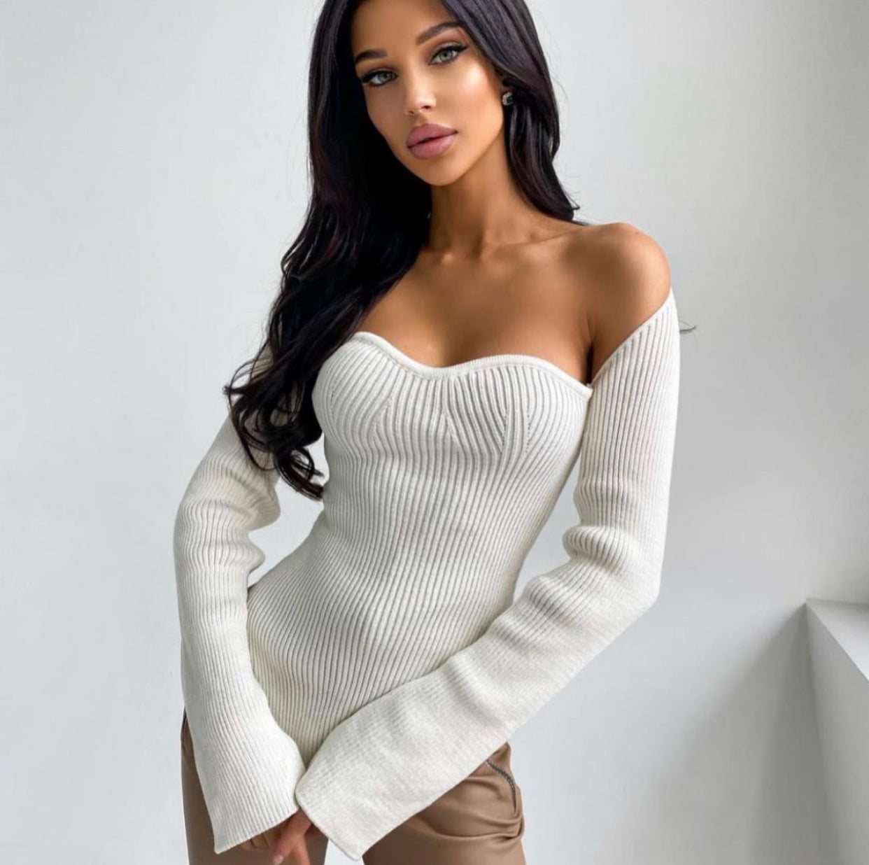 HANNA RIBBED KNIT TOP