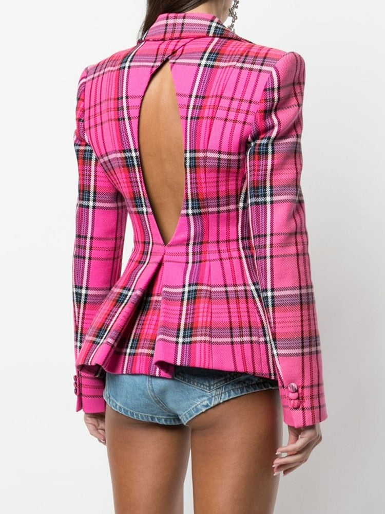 ORAH PLAID BLAZER