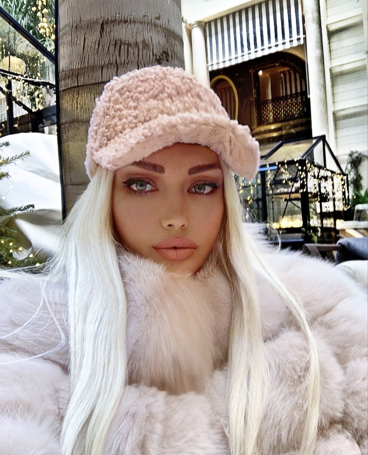 ALIZA FAUX FUR CAP