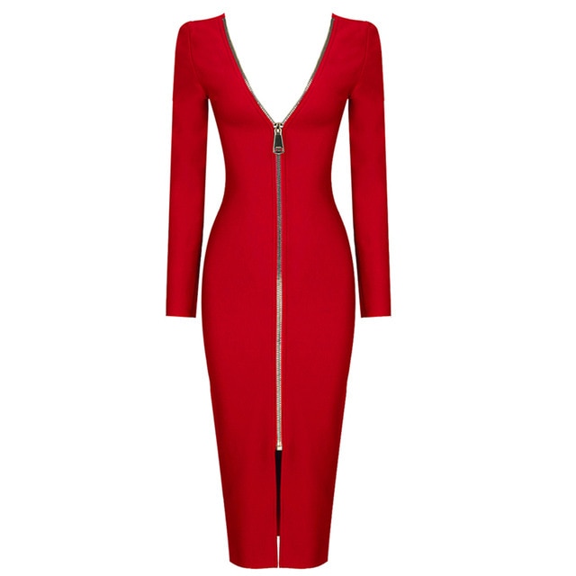 MOLLY RED MIDI DRESS