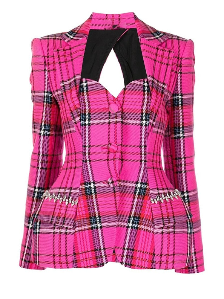 ORAH PLAID BLAZER