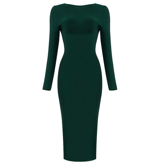 MOLLY GREEN MIDI DRESS